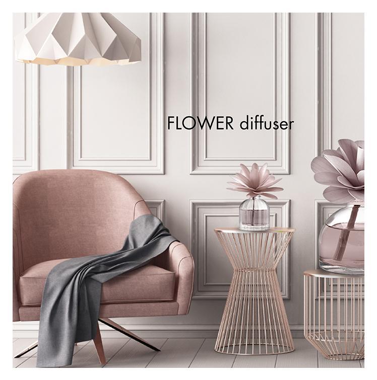 Diffusore con fiore in legno naturale di betulla Linea Flower