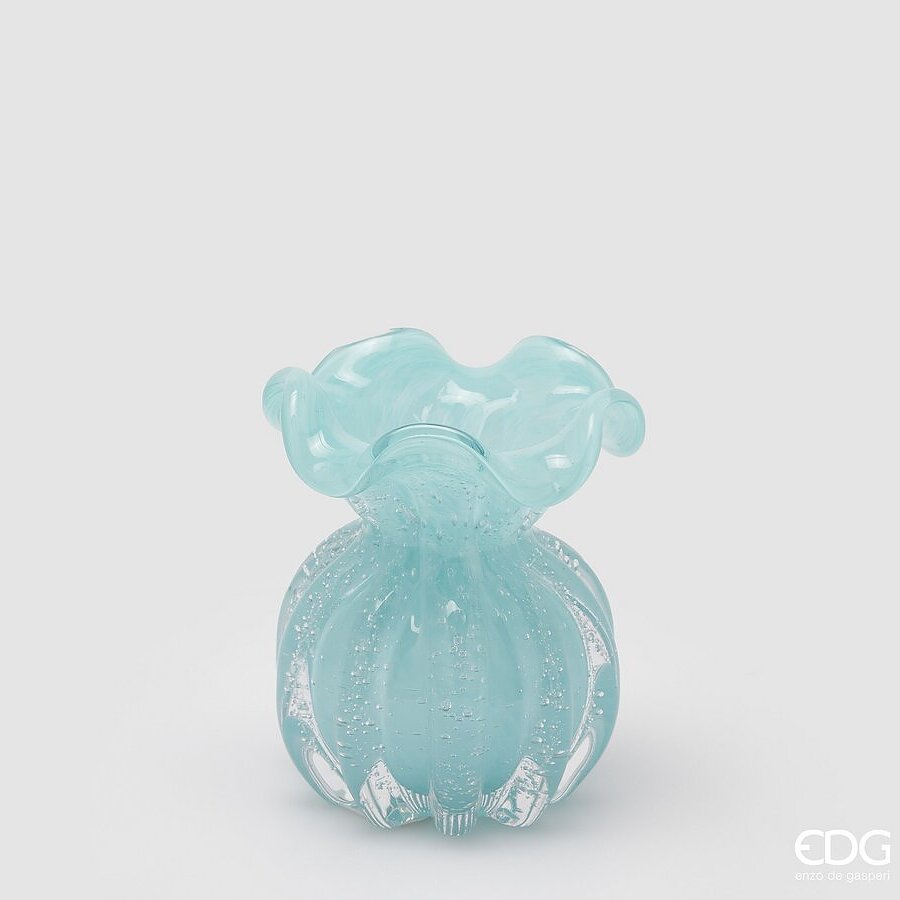 Vaso Portafiori in vetro colorato h 12 Sacchetto. Disponibile in 3 colori: rosa, verde chiaro e azzurro Dimensioni: cm Ø 10 x h 12. In negozio e online su tuttochic.it