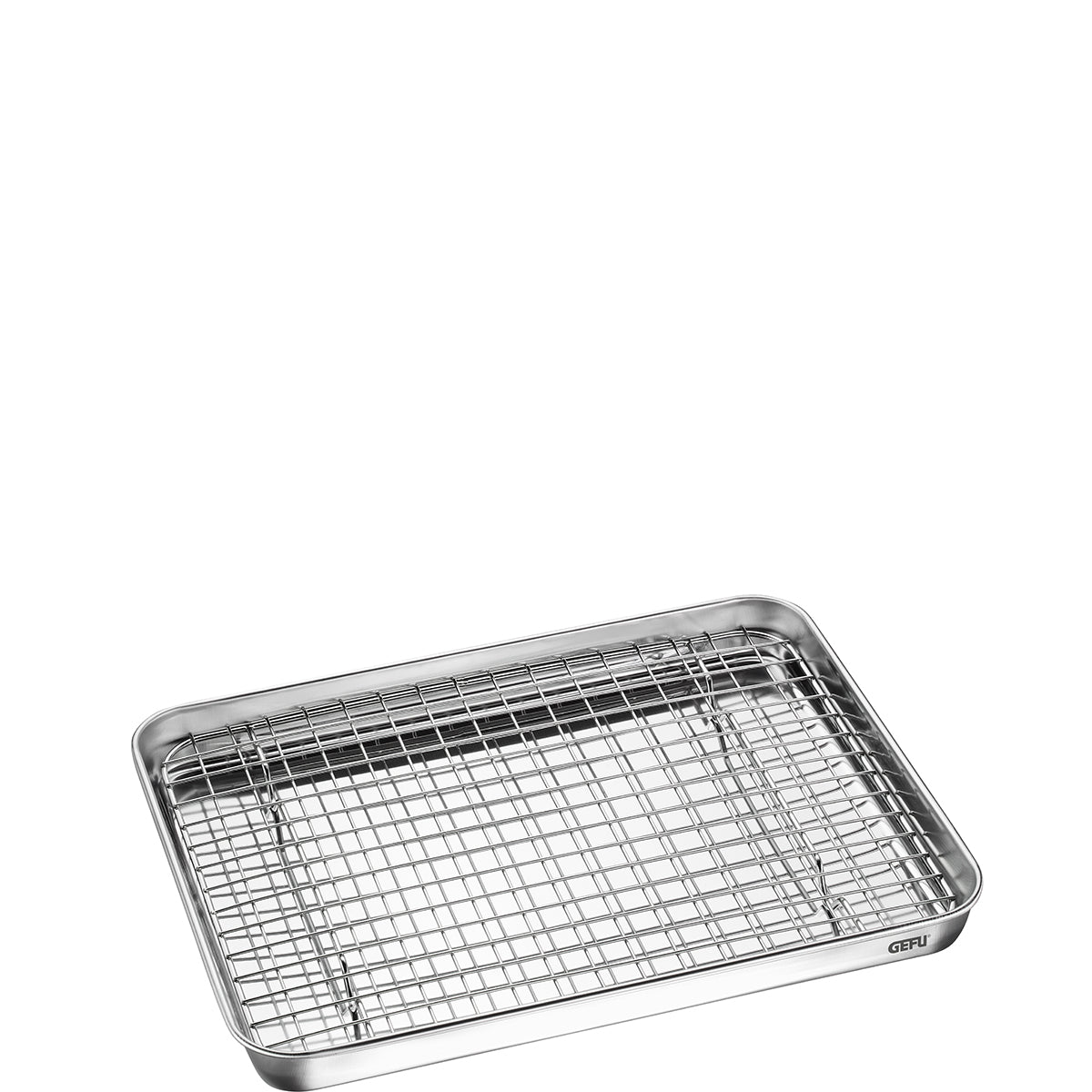 Teglia da forno Gefu VARIADO con griglia in acciaio inox – 31,5 cm – multifunzione