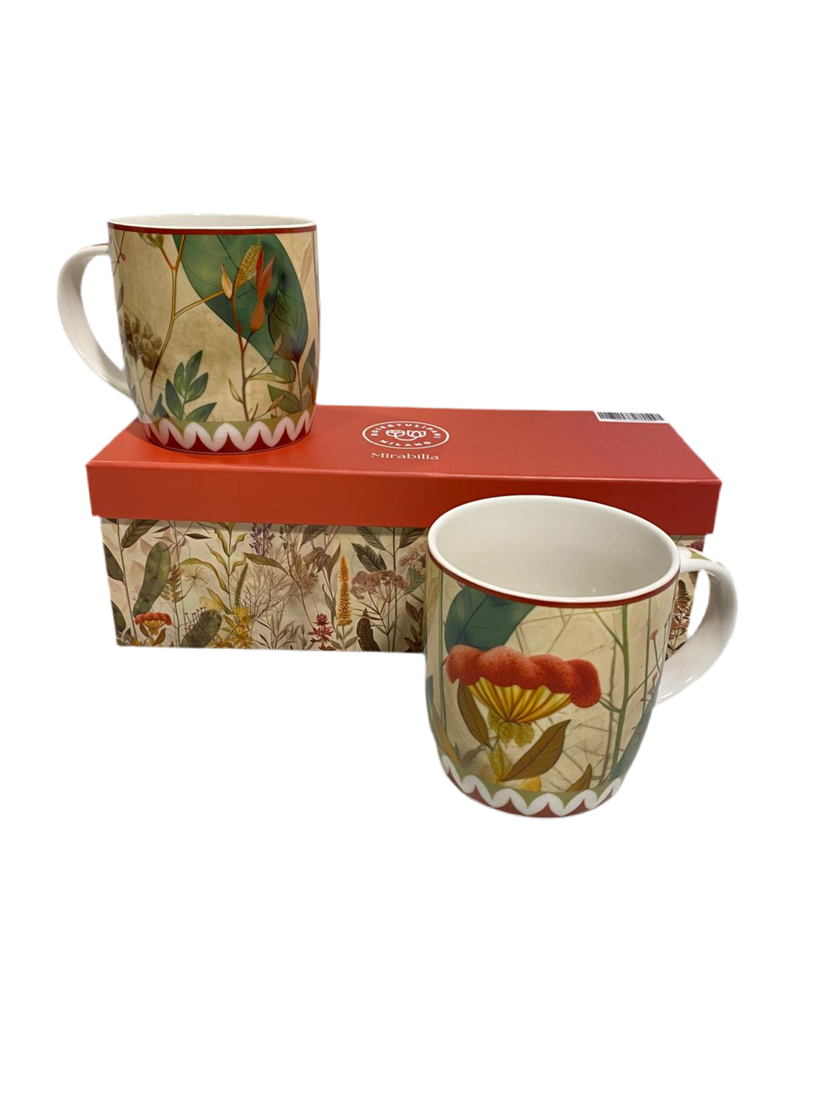 Set di 2 mug in porcellana decorata contenuta in un abbinato astuccio. 420 ml Mirabilia, una collezione dal tocco contemporaneo. In negozio e online su tuttochic.it