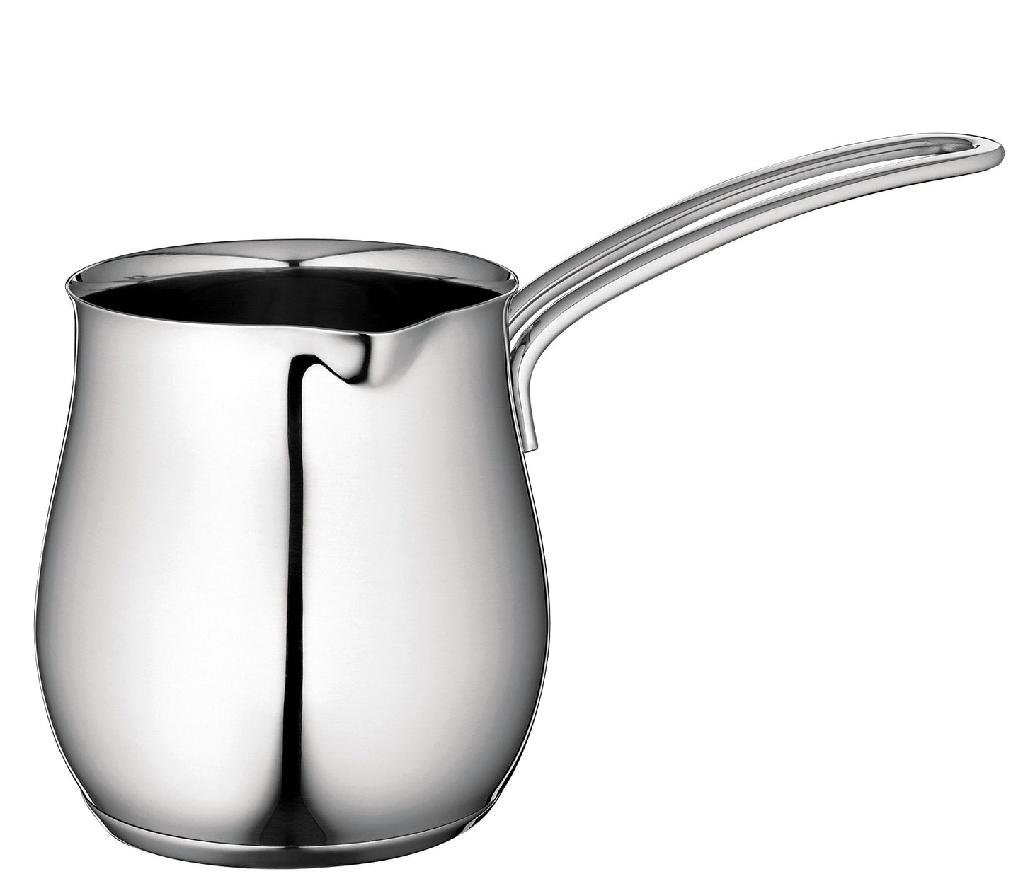 Questa brocca schiuma latte professionale è realizzata in acciaio inox di alta qualità, Disponibile in 2 capacità e dimensioni 350 ml e 750 ml. In negozio e online su tuttochic.it