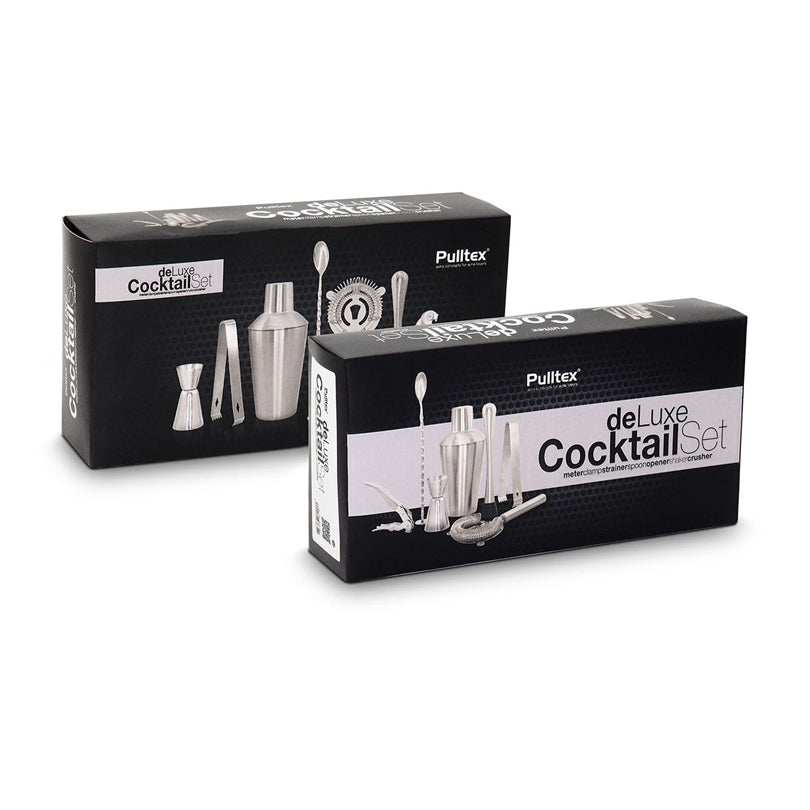 Con il set da bar da 7 pezzi, puoi creare cocktail, short e long drink. Composto da: misurino doppio (cl 2 und cl 4), cucchiaio da cocktail per mescolare (cm 25,5), molla ghiaccio (cm 16), colino (cm 9x20,5), cavatappi, shaker (cm 20) e pestello (cm 19). Ricette incluse. In negozio e online su tuttochic.it