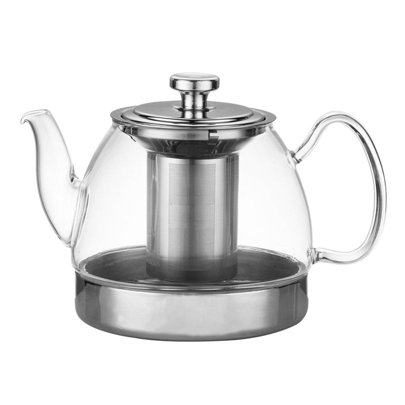 Teiera "Bon Tea" da 1,2 lt è la scelta perfetta per gli amanti del tè. Realizzato in acciaio e vetro pyrex resistente alle alte temperature e dotato di un filtro integrato, è adatto a tutti i tipi di fornelli anche a induzione e lavabile in lavastoviglie. Semplice, funzionale e resistente, assicura una perfetta preparazione del tè ogni volta. Dimensioni: 20 x h 13. In negozio e online su tuttochic.it