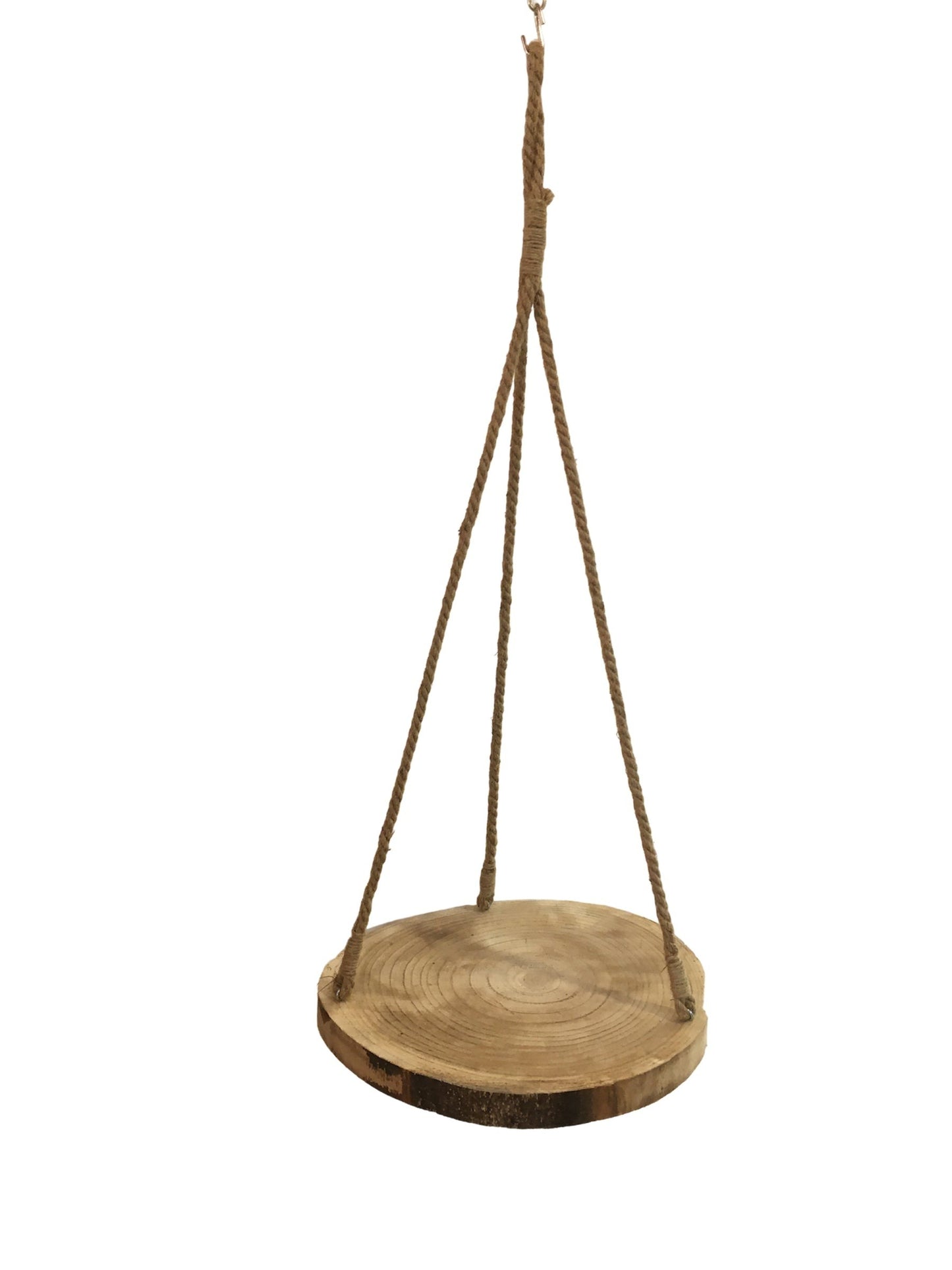 La base da appendere in legno è ricavata da un disco in legno di Paulonia. Oltre a essere resistente, è anche elegante e pratico, dotato di attacchi in corda per una facile installazione. Dimensioni: cm Ø 45 x 100 h (le dimensioni possono variare). In negozio e online su tuttochci.it