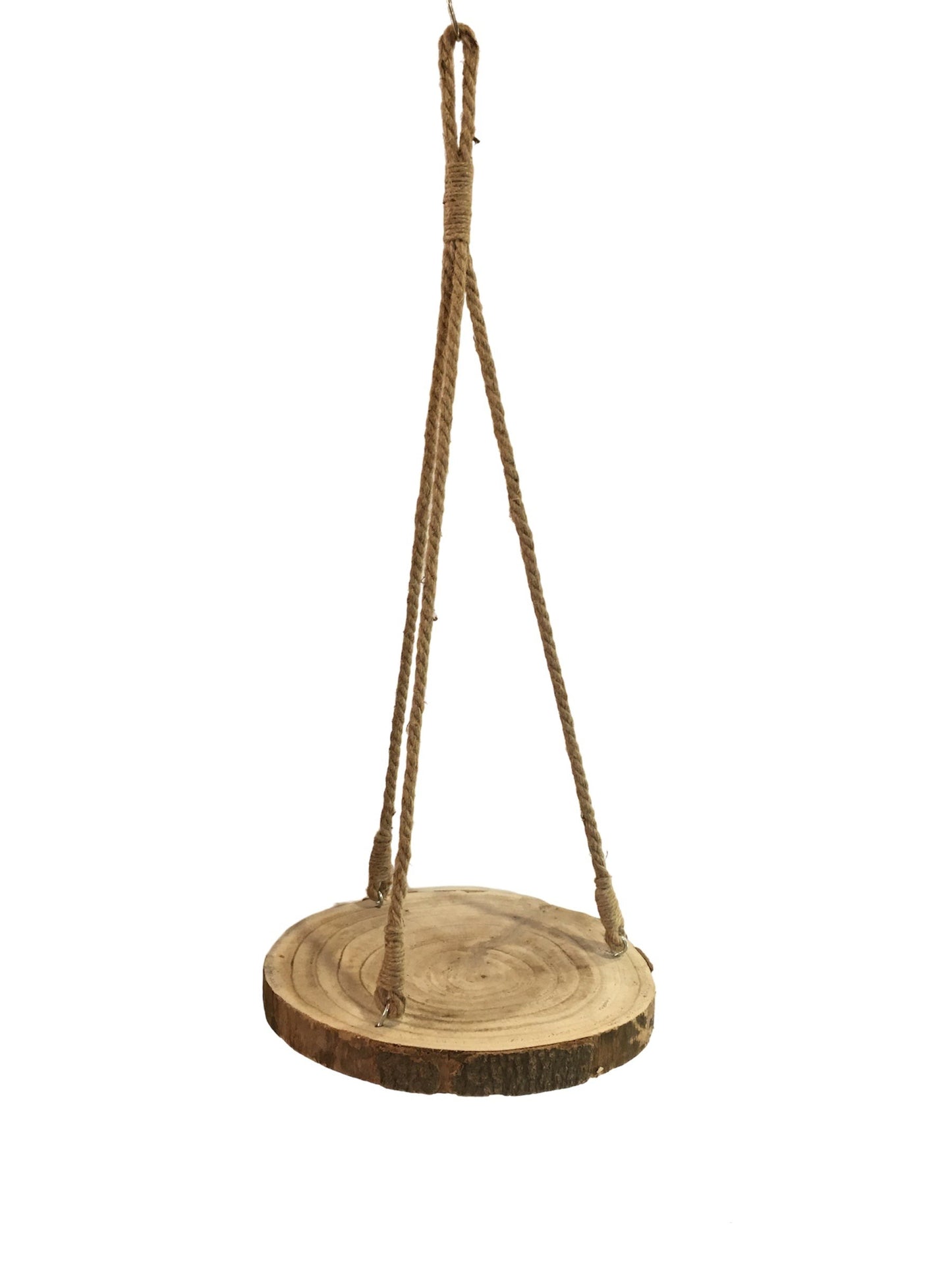 La base da appendere in legno è ricavata da un disco in legno di Paulonia. Oltre a essere resistente, è anche elegante e pratico, dotato di attacchi in corda per una facile installazione. Dimensioni: cm Ø 30 x 75 h (le dimensioni possono variare). In negozio e online su tuttochci.it