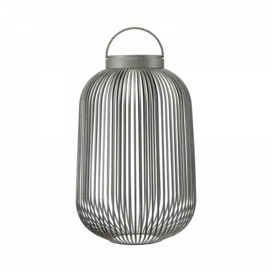 Lampada LED mobile LITO di Blomus in ferro e alluminio, ricaricabile per uso esterno. h 49 cm x Ø 31 cm