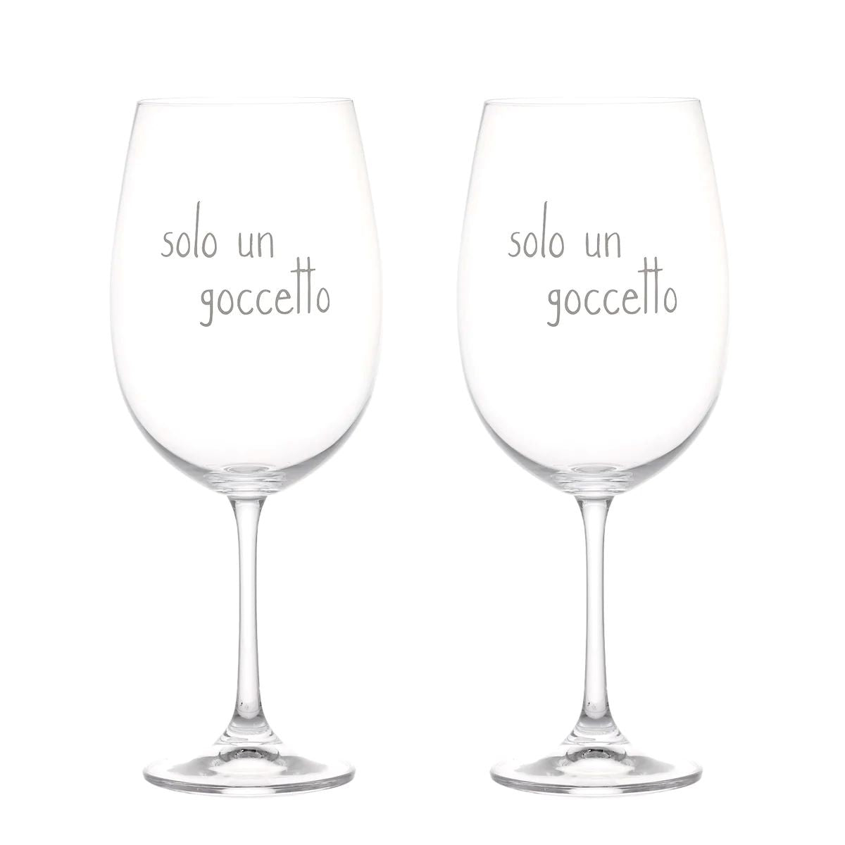 Goditi i tuoi vini preferiti con un tocco di classe grazie a questo set di 2 calici da degustazione in vetro cristallino. Perfetto per un regalo o per te stesso. Set di 2 calici 64 cl Altezza 24 x 9,8 cm. Disegnato e prodotto in Italia. In negozio e online su tuttochic.it