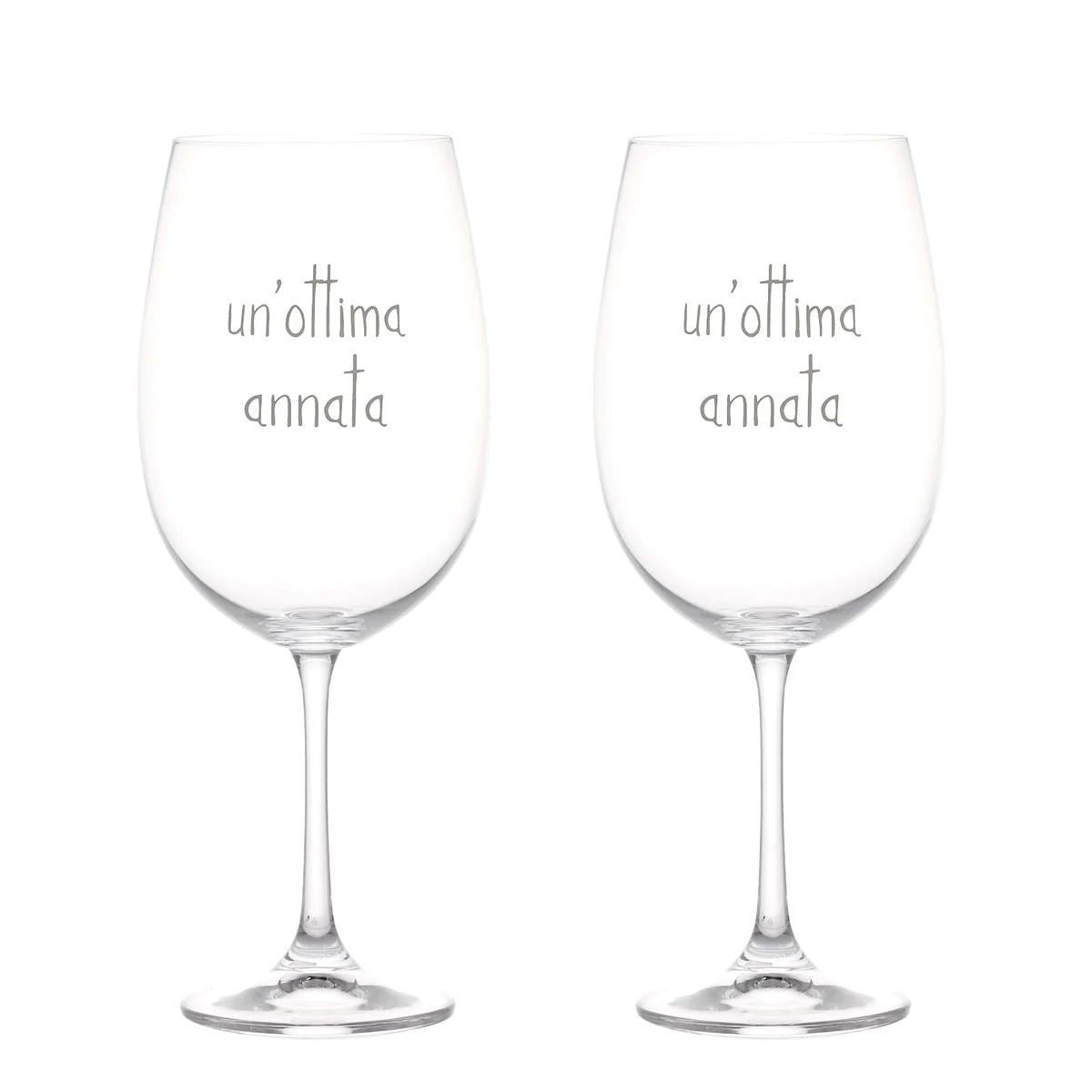 Goditi i tuoi vini preferiti con un tocco di classe grazie a questo set di 2 calici da degustazione in vetro cristallino. Perfetto per un regalo o per te stesso. Set di 2 calici 64 cl Altezza 24 x 9,8 cm. Disegnato e prodotto in Italia. In negozio e online su tuttochic.it