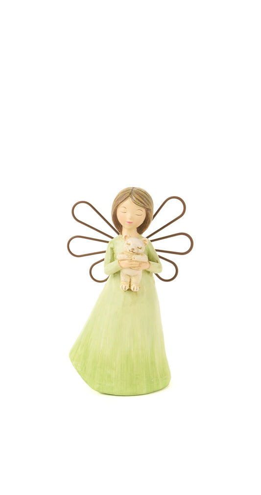 Angelo con ali in metallo "La vie en rose"! Realizzato in resina decorata. Dimensioni singolo angelo: cm 6.5×4.5× h 12. In negozio e online su tuttochic.it