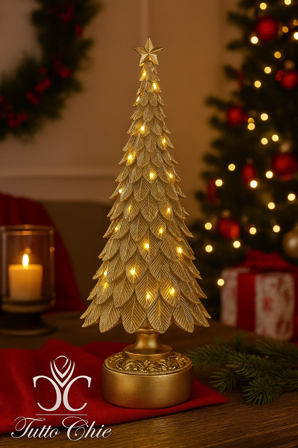 Albero natalizio con led oro Timstor