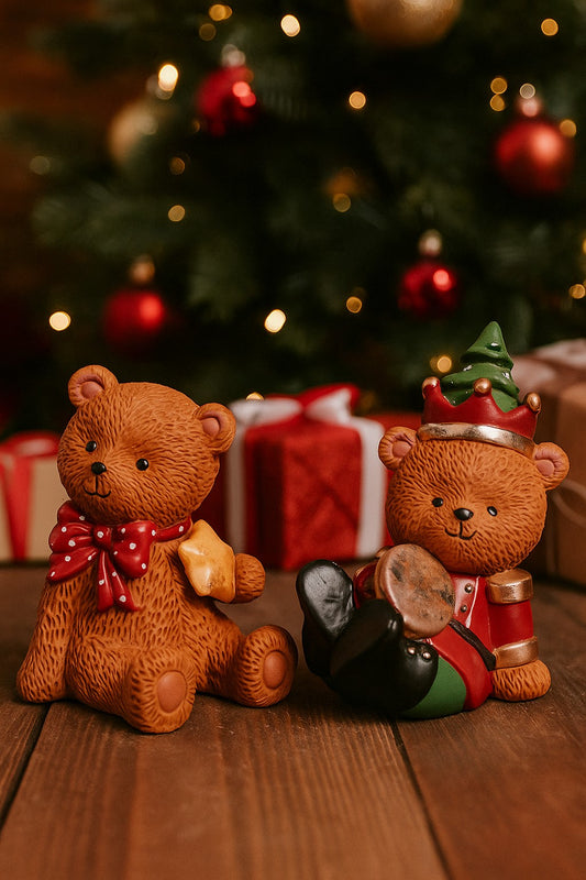 Orsetto natalizio seduto con LED Timstor