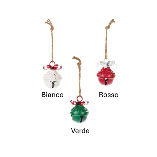 Campanella Jingle bell natalizia verde, bianca o rossa Nuvole di Stoffa