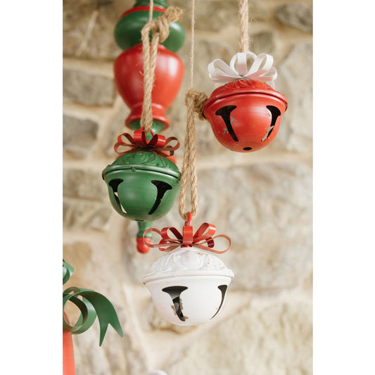 Campanella Jingle bell natalizia verde, bianca o rossa Nuvole di Stoffa