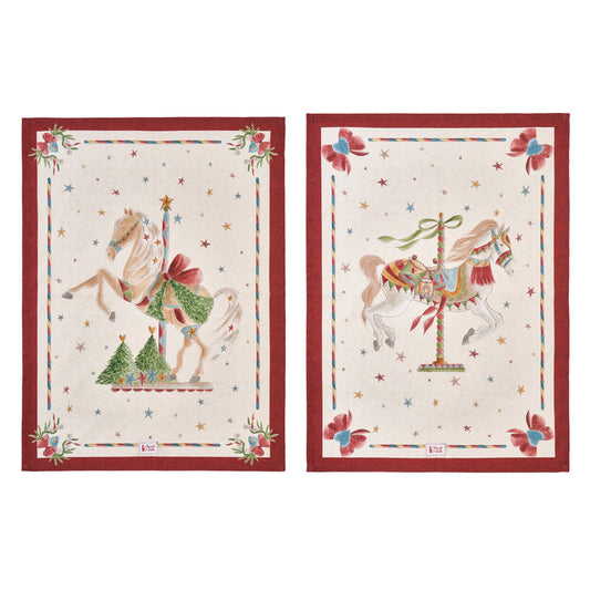 set strofinacci cucina natalizi 50x70 La Giostra di Amelie