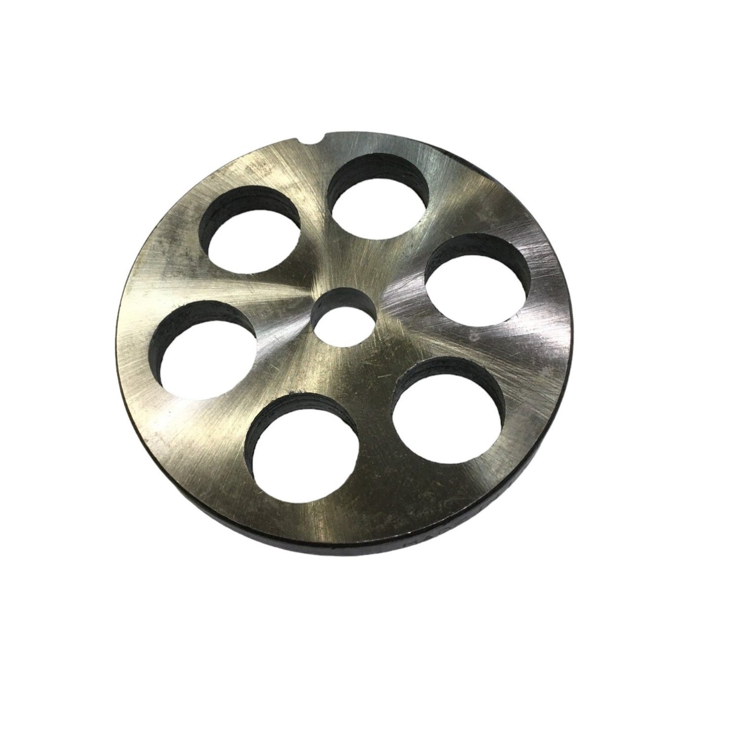 Piastra/Trafila in acciaio temperato per tritacarne n° 22, con 6 fori da 20 mm. Dopo l'utilizzo lavare e asciugare bene la trafila, essendo in acciaio temperato la piastra potrebbe arrugginire, prima di riporla lubrificare bene con olio casalingo. In negozio e online su tuttochic.it