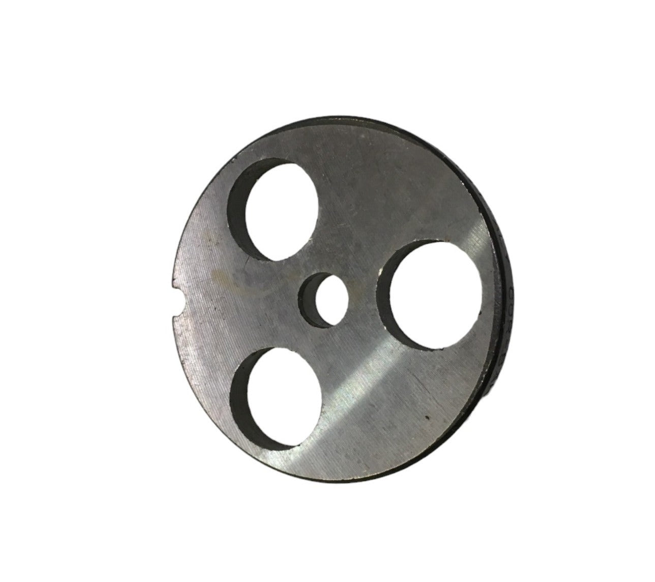 Piastra/Trafila in acciaio temperato per tritacarne n° 12, con 3 fori da 20 mm. Dopo l'utilizzo lavare e asciugare bene la trafila, essendo in acciaio temperato la piastra potrebbe arrugginire, prima di riporla lubrificare bene con olio casalingo. In negozio e online su tuttochic.it