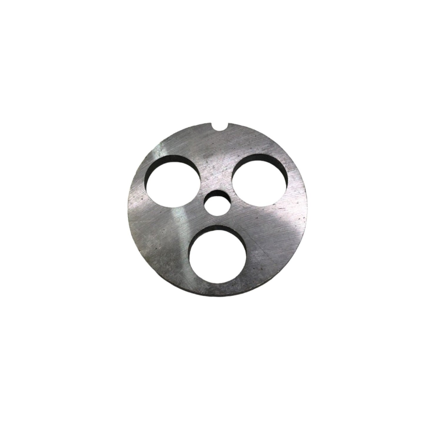 Piastra/Trafila in acciaio temperato per tritacarne n° 8, con 3 fori da 20 mm. Dopo l'utilizzo lavare e asciugare bene la trafila, essendo in acciaio temperato la piastra potrebbe arrugginire, prima di riporla lubrificare bene con olio casalingo. In negozio e online su tuttochic.it