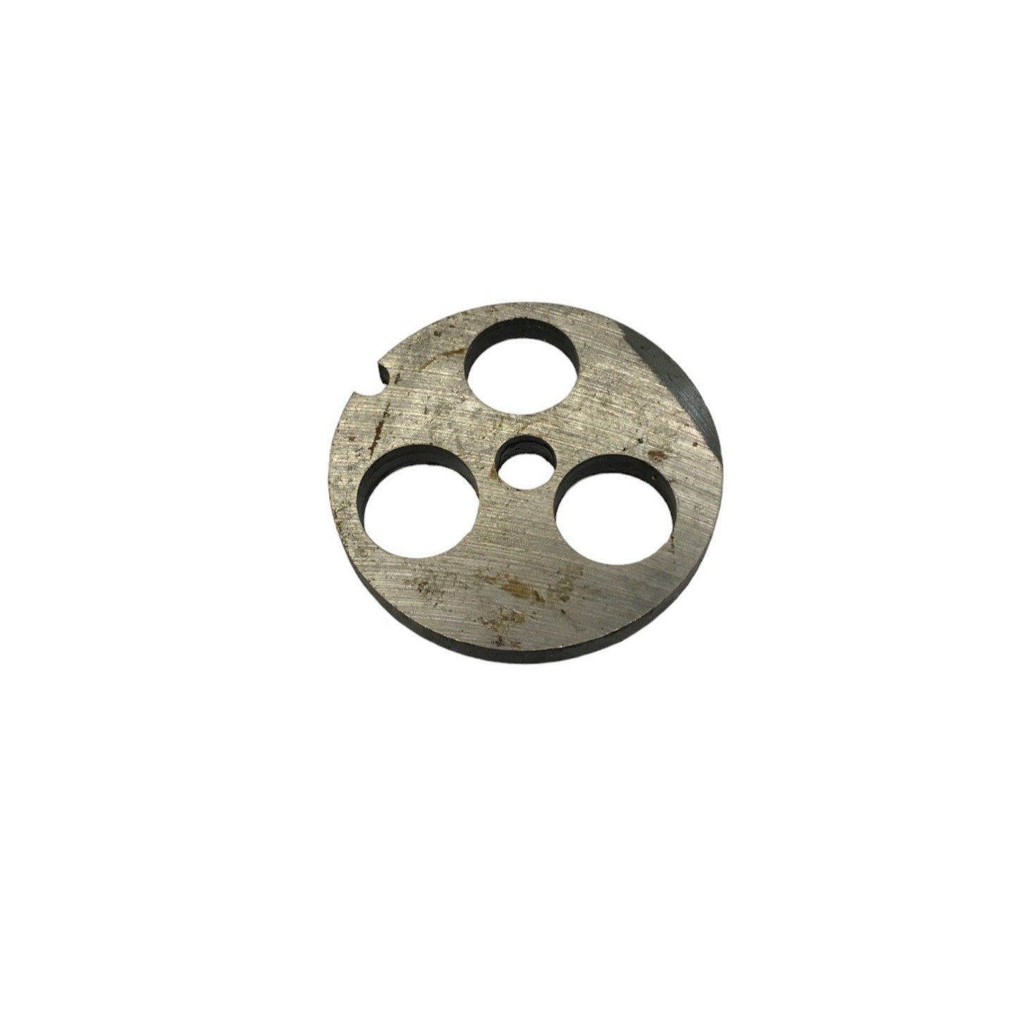 Piastra/Trafila in acciaio temperato per tritacarne n° 5, con 3 fori da 20 mm. Dopo l'utilizzo lavare e asciugare bene la trafila, essendo in acciaio temperato la piastra potrebbe arrugginire, prima di riporla lubrificare bene con olio casalingo. In negozio e online su tuttochic.it