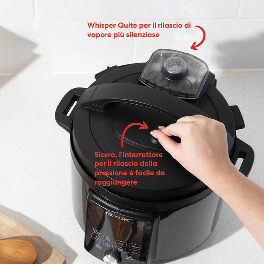 Instant Pot Duo è 9 apparecchi in 1: pentola a pressione, padella, pentola a vapore, pentola a cottura lenta, pentola per riso, scaldavivande e yogurt, sterilizzatore, sous vide. In negozio e online su tuttochic.it