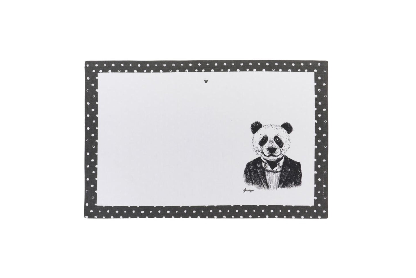 Tovaglietta americana in cotone, è disponibile in due varianti decoro, Panda o orso. Dimensioni: 33×50 cm. In negozio e online su tuttochic.it