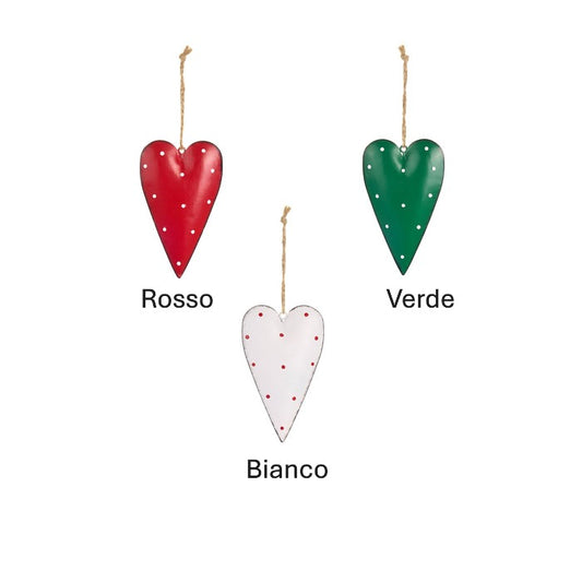 Ornamento cuore da appendere vintage – Nuvole di Stoffa
