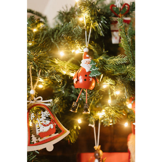 Decoro natalizio da appendere in metallo: Babbo, Pupazzo, Renna