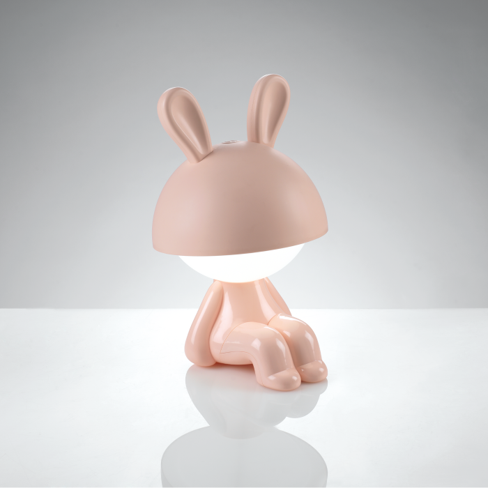 Lampada a led in ABS rosa per cameretta. Durate batteria: 4-8 ore. Cavo usb-c incluso. Dimensione: 16,5 x 16,5 x 27 cm. In negozio e online su tuttochic.it