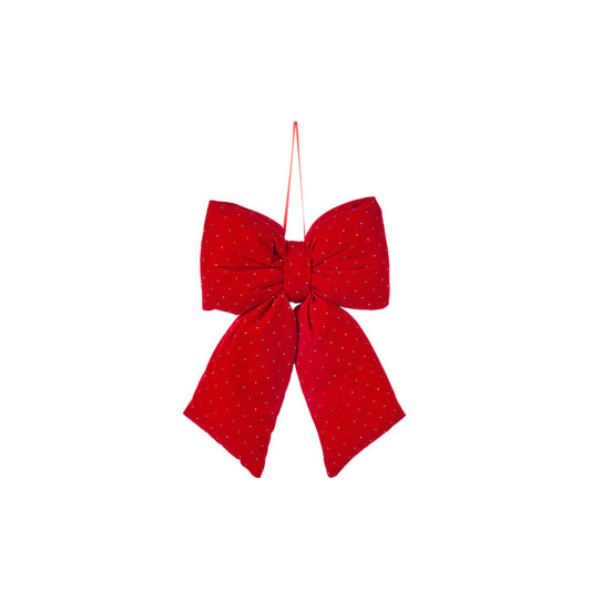 Fiocco natalizio rosso velluto  con glitter – Nuvole di Stoffa