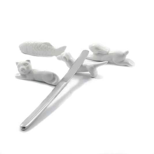 Poggiaposate cane porcellana La Porcellana Bianca