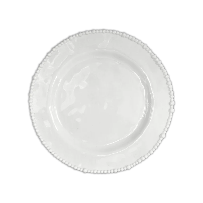 Set 6 piatti frutta in melamina di colore bianco dell'innovativa collezione Joke. Tonalità pastello e caratteristico bordo rivestito di micro sfere ornamentali fanno della linea in melamina un ottimo alleato per la tavola. Lavabile in Lavastoviglie. No microonde Dimensioni: Ø 23 cm. In negozio e online su tuttochic.it
