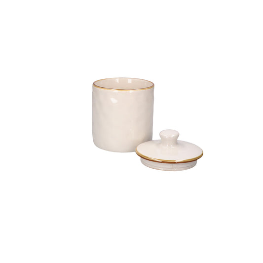 Contenitore barattolo ermetico in gres porcellanato di colore avorio. Dimensioni: cm Ø 10,7 x 14,5 h - 600 ml Concerto, con le sue tonalità iconiche e forme materiche, arriva anche in cucina grazie alla nuova collezione di Barattoli. Oggetti funzionali dal sapore contemporaneo. In negozio e online su tuttochic.it