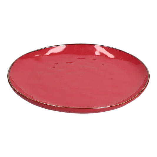 Piatto piano di colore corallo della linea Concerto. L’apparecchiatura è bellissima tono su tono o nei diversi abbinamenti di colore. Materiale: Stoneware Dimensioni: Ø 27 cm Lavabile in lavastoviglie Utilizzabile in microonde Non Utilizzabile in forno tradizionale. In negozio e online su tuttochic.it