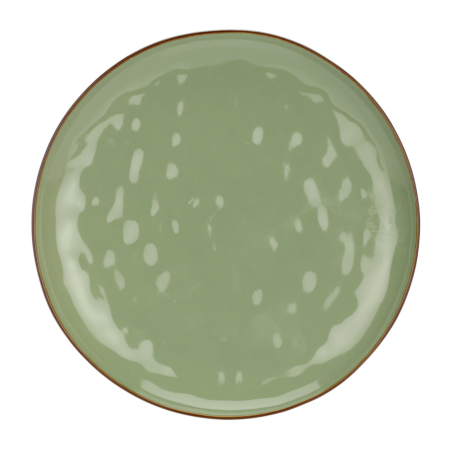 Piatto-Vassoio in porcellana di colore verde oliva. Dimensioni: Ø 32 cm Stoneware. Lavabile in lavastoviglie e microonde. In negozio e online su tuttochic.it