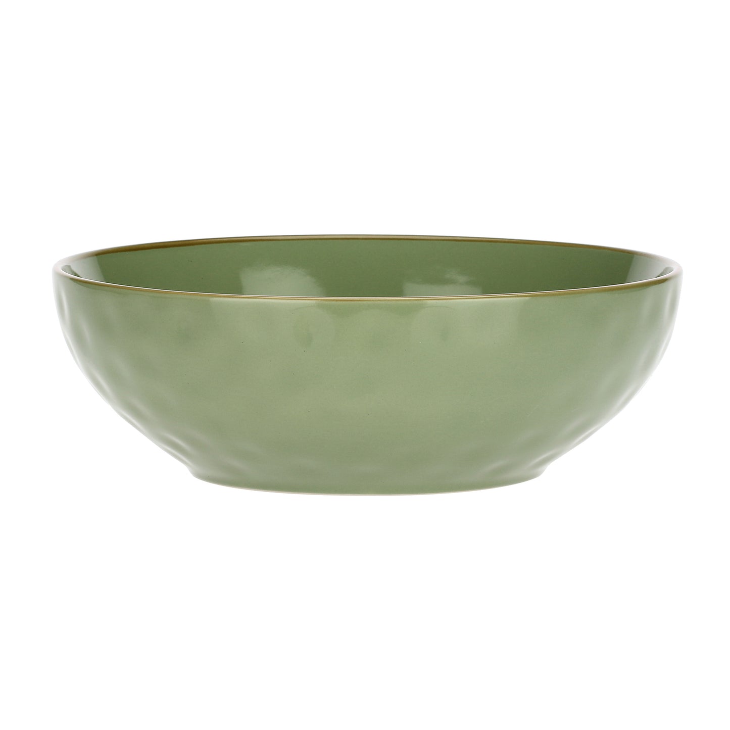 Insalatiera in porcellana di colore verde oliva. Dimensioni: cm Ø 26 x 9 h. Non Utilizzabile in forno tradizionale. In negozio e online su tuttochic.it