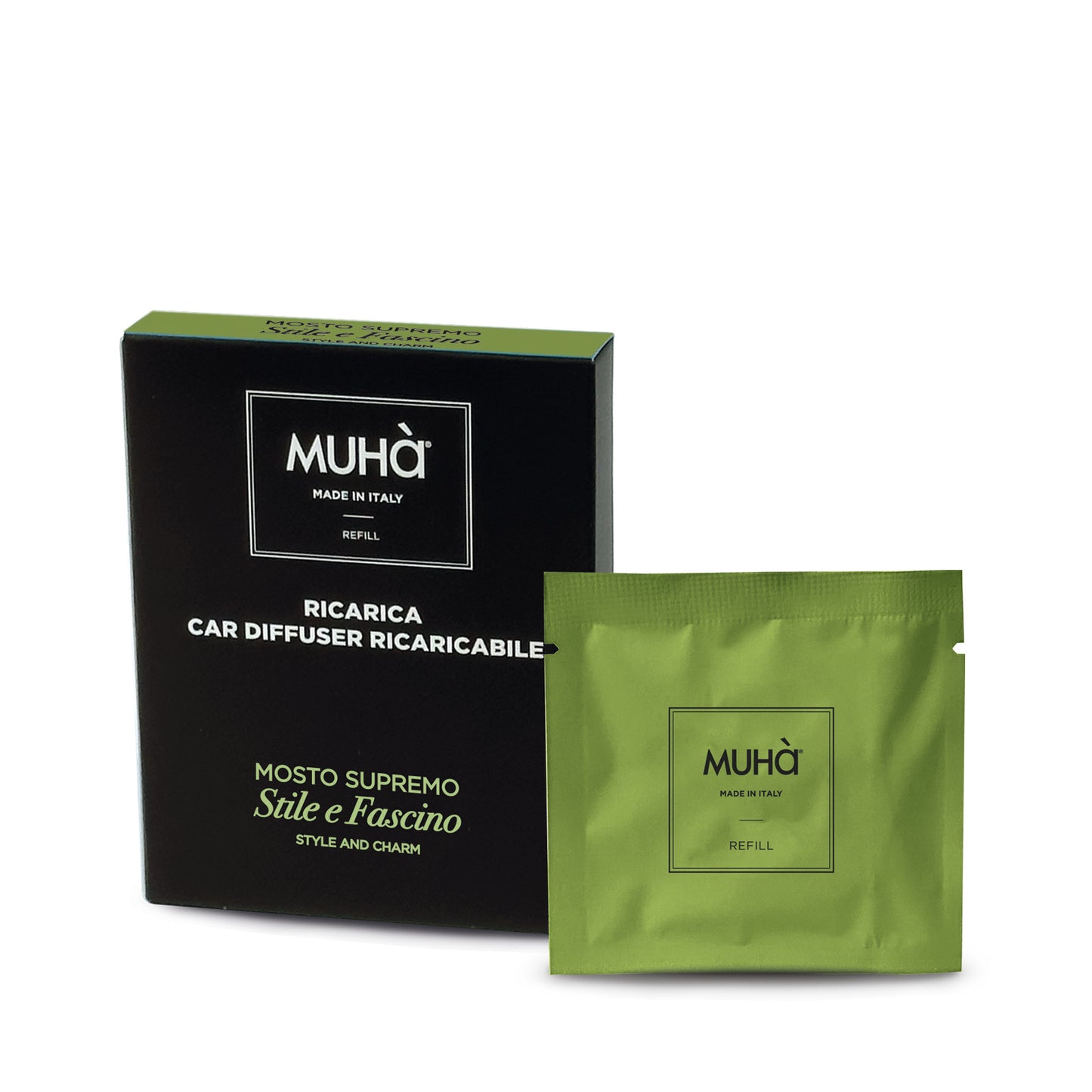 Ricarica del profumatore d’auto dal design accattivante e moderno, in soft-touch con rilascio graduale di profumi con una lunga durata. MOSTO SUPREMO La fragranza seducente che cattura e confonde tutti i sensi. Profumo di nota di uva, fragola e dalla delicata sfumatura di vaniglia. In negozio e online su tuttochic.it