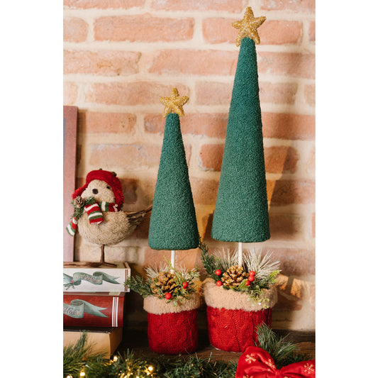 Decorazione a forma di albero in stoffa h 53 cm – Nuvole di Stoffa