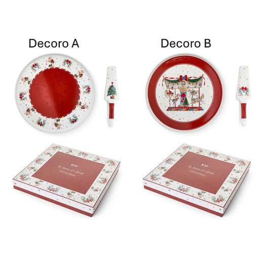 piatto natalizio con pala dolce La Giostra di Amelie Nuvole di Stoffa 2 modelli