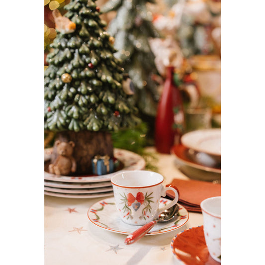 set 2 tazzine da caffè natalizie in porcellana “La Giostra di Amelie”