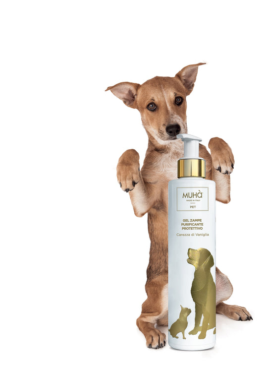 Il gel purificante protettivo è appositamente formulato per la cura e la pulizia delle zampette del cane. Quantità: 200 ml. In negozio e online su tuttochic.it