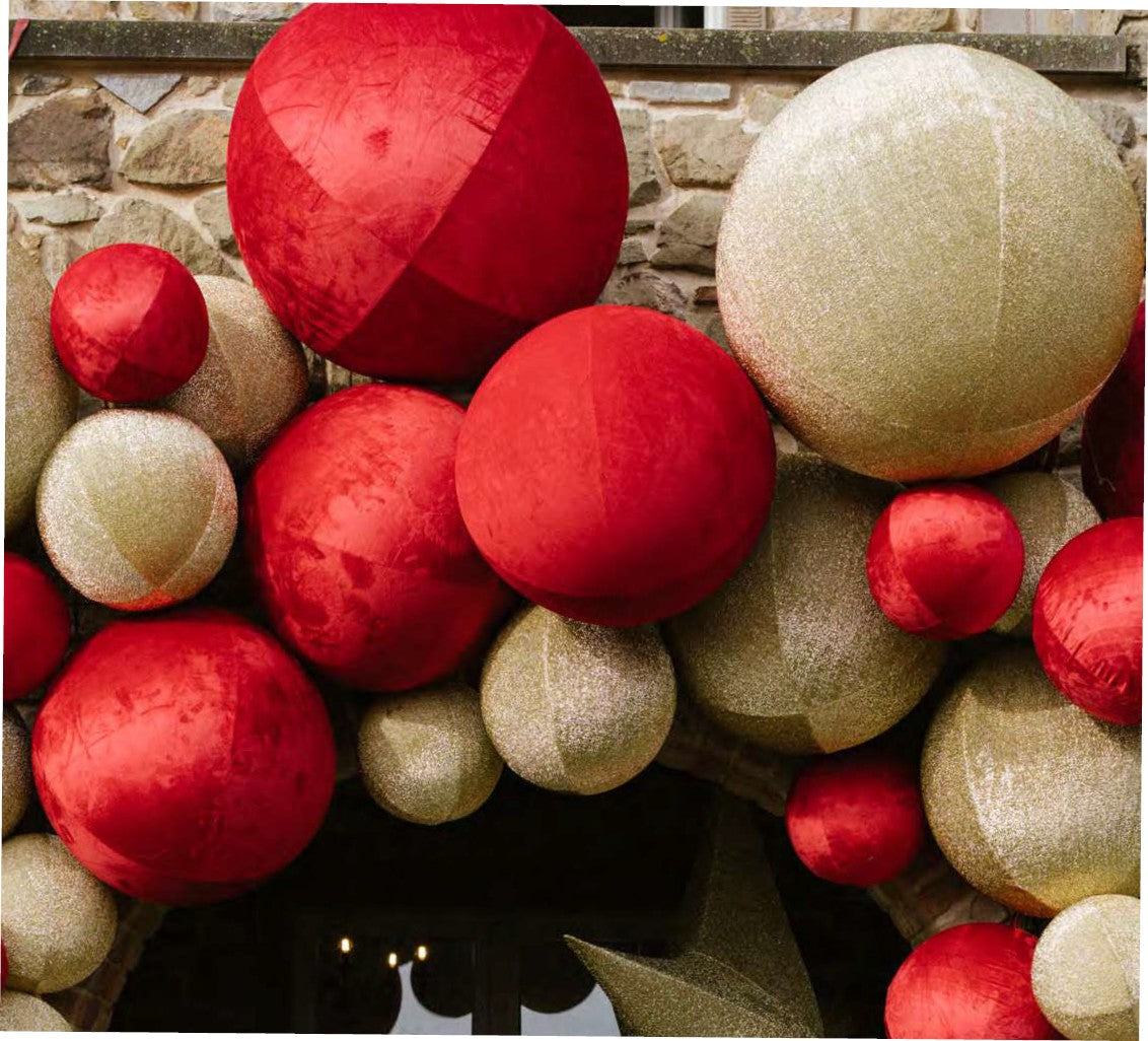 Palla decorativa in tessuto glitter oro – La Giostra di Amelie 3 misure disponibili