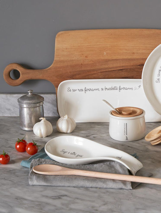 Poggiamestolo in porcellana Gli Onesti