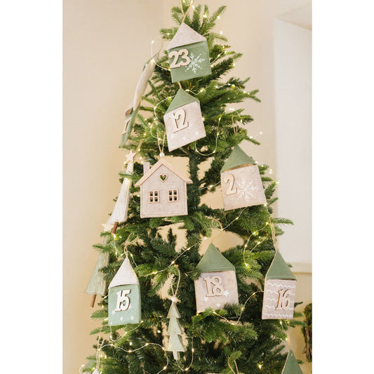 Calendario Avvento in feltro Bosco Incantato 24 contenitori