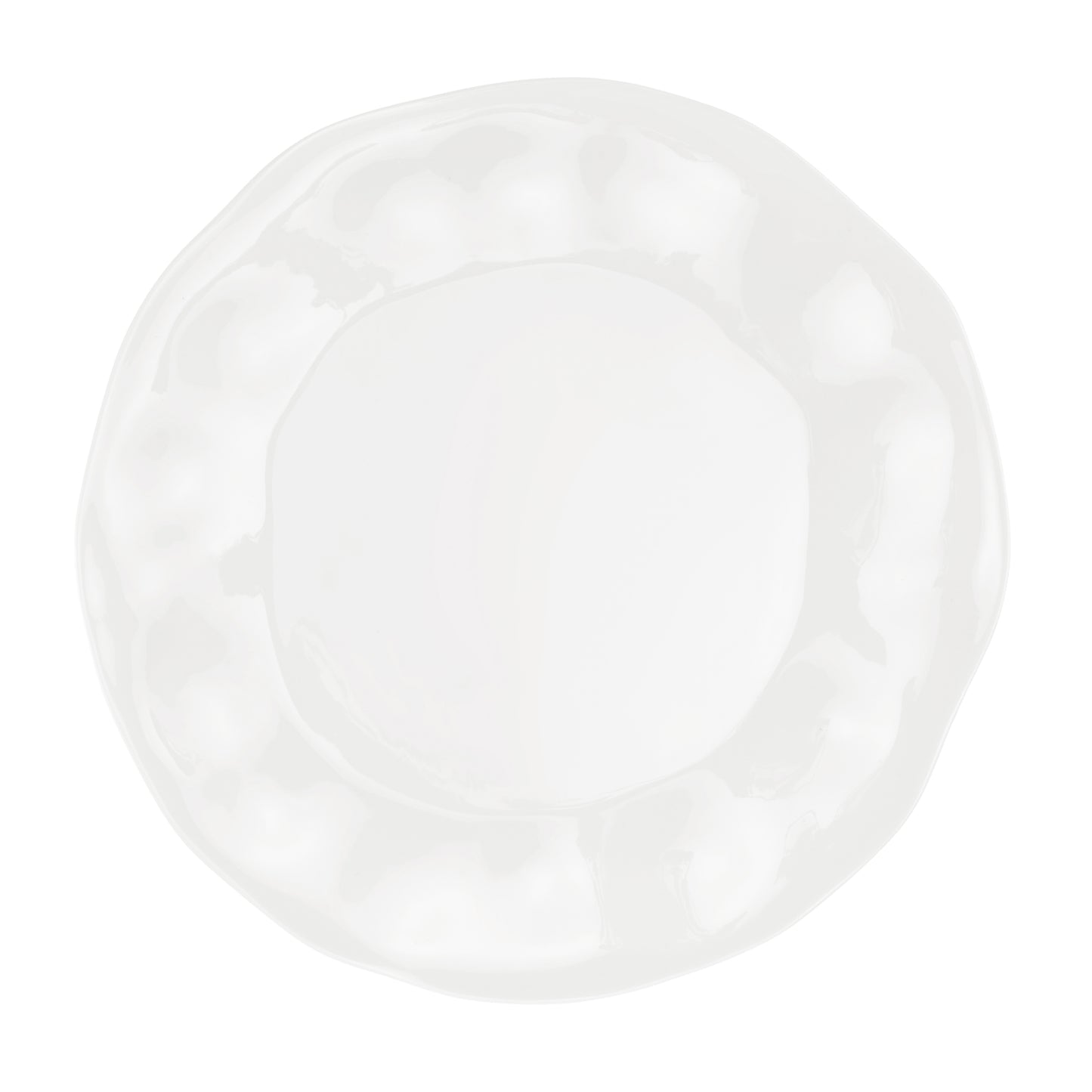 Piatto portata tondo cm 32 realizzato in porcellana bianca di alta qualità, con una finitura materica. In negozio e online su tuttochic.it