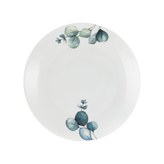 Set 18 piatti in porcellana bianca decoro Sempreverde di La Porcellana Bianca. Lavabili in lavastoviglie. In negozio e online su tuttochic.it