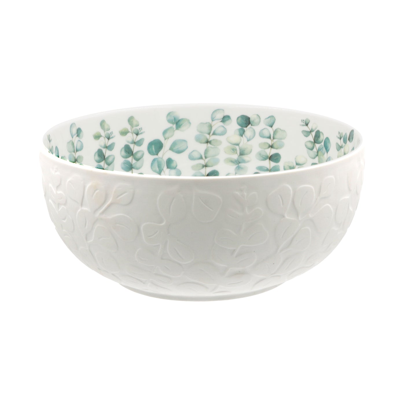 L’Insalatiera Sempreverde unisce l’eleganza raffinata della satin porcelain alla delicatezza di un decoro a rilievo ispirato alla natura. Ø cm 23 x h 10,5. In negozio e online su tuttochic.it