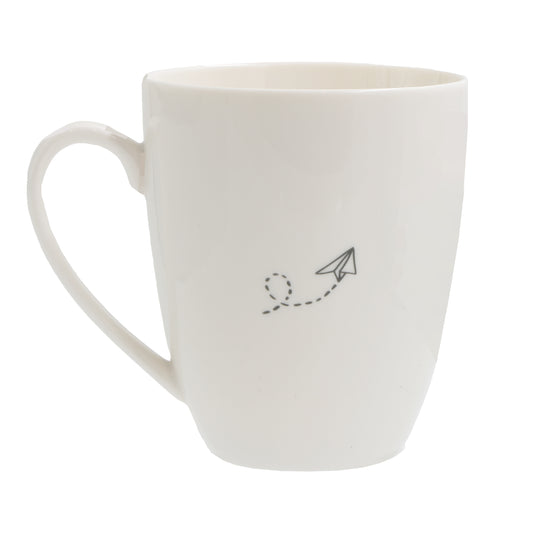 Mug in porcellana bianca decorata. Capacità 450 ml. In negozio e online su tuttochic.it