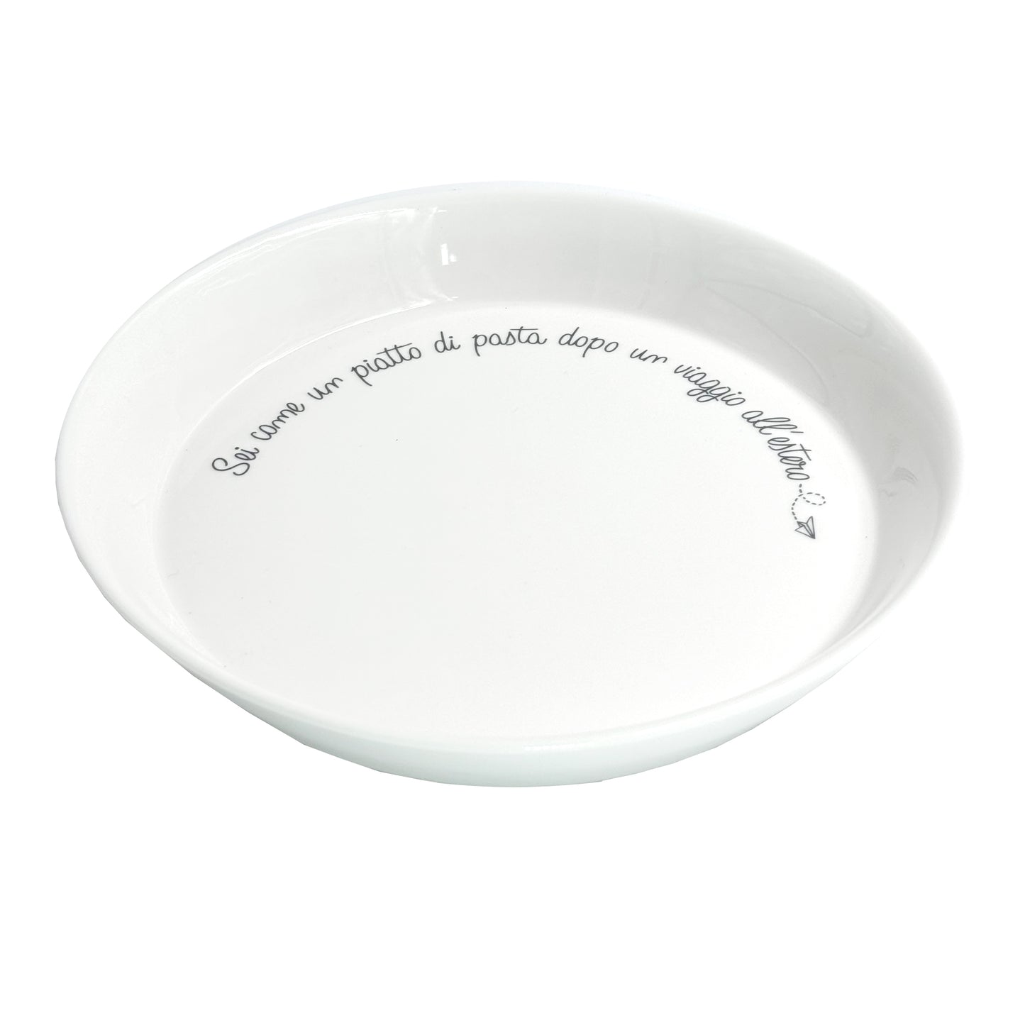 Set di 6 piatti fondi realizzati in porcellana con divertenti frasi d'effetto. Dimensioni: cm Ø 21,5 x h 3,9. In negozio e online su tuttochic.it