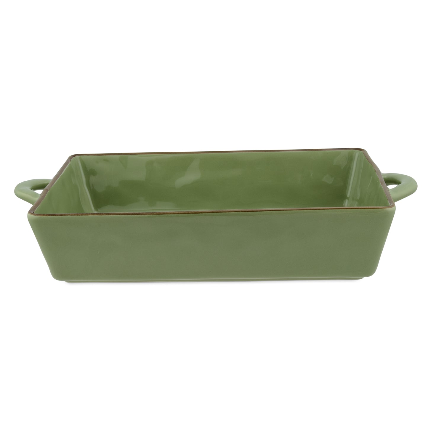 Teglia da forno di colore verde oliva della linea Concerto. Linea CONCERTO Materiale: Stoneware Dimensioni: 30 x 22 cm. In negozio e online su tuttochic.it