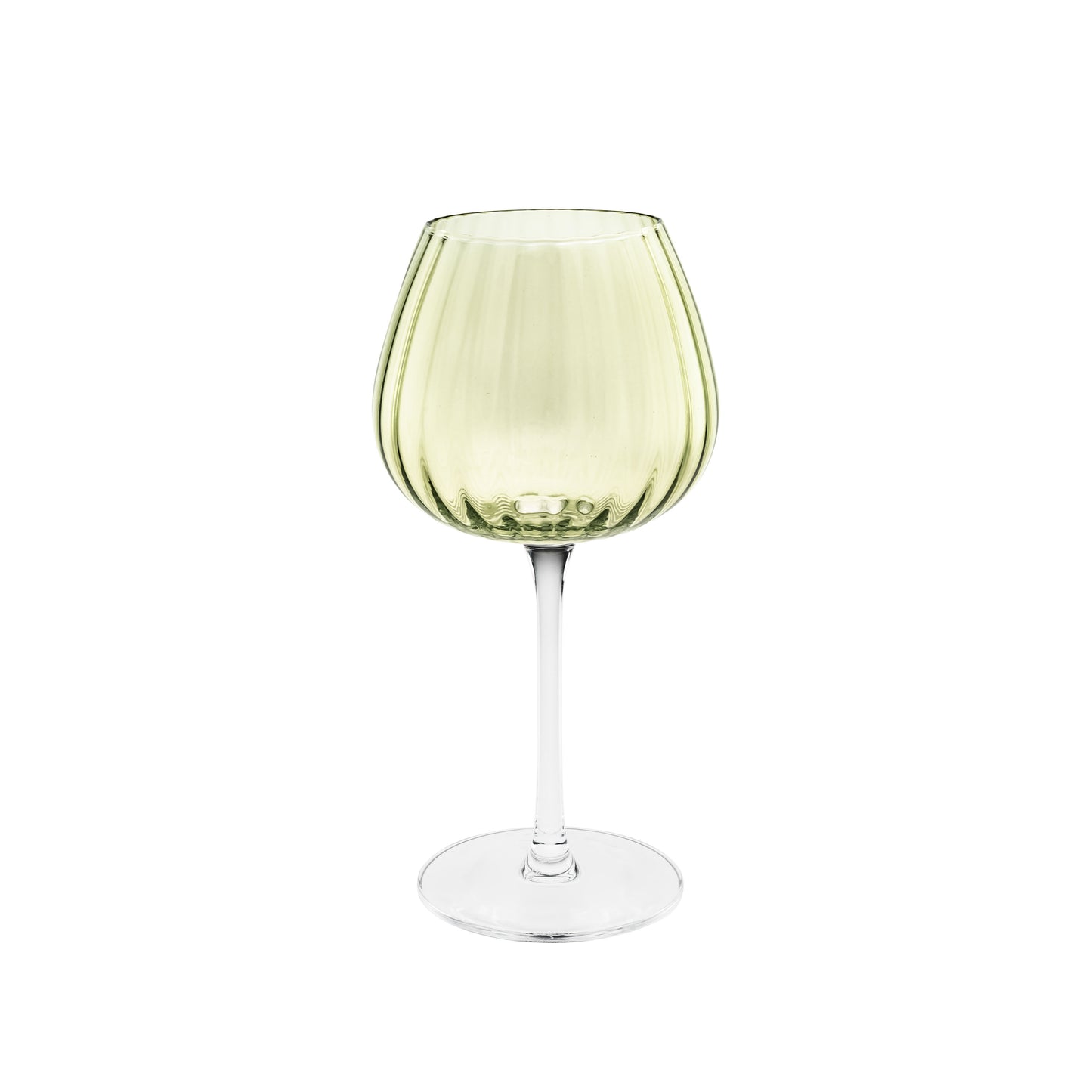 Rendete unica ogni occasione con il set di calici trasparenti della collezione Prismia di Rose & Tulipani. Realizzati in pregiato vetro soffiato e arricchiti da un delicato colore verde trasparente. Capacità: 460 ml - Dimensioni: cm 10 x 20 h. In negozio e online su tuttochic.it