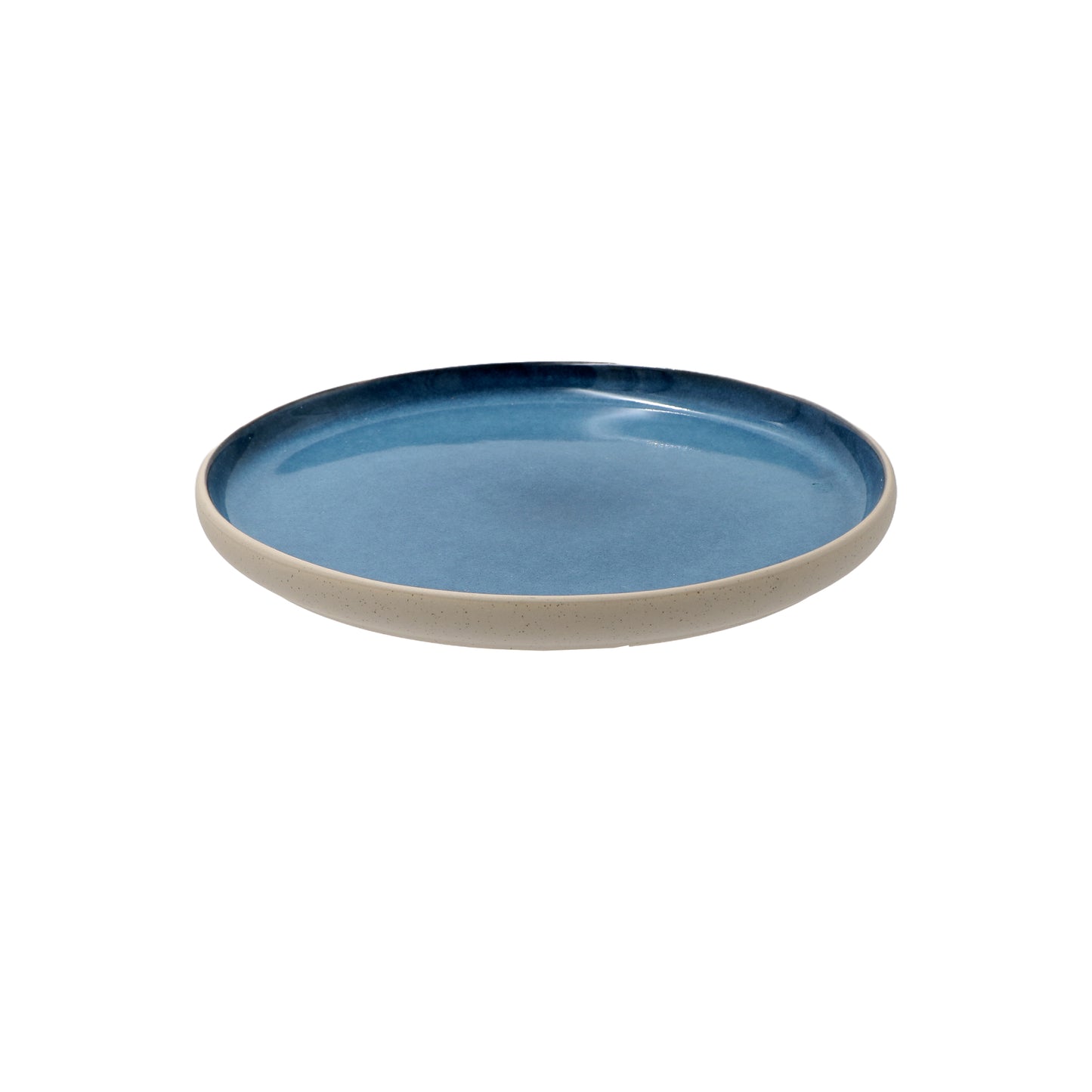 Set 6 piatti frutta Arpeggio Blu in gres. L'elegante contrasto tra finitura lucida interna e quella opaca esterna. Ø 21 cm. In negozio e online su tuttochic.it